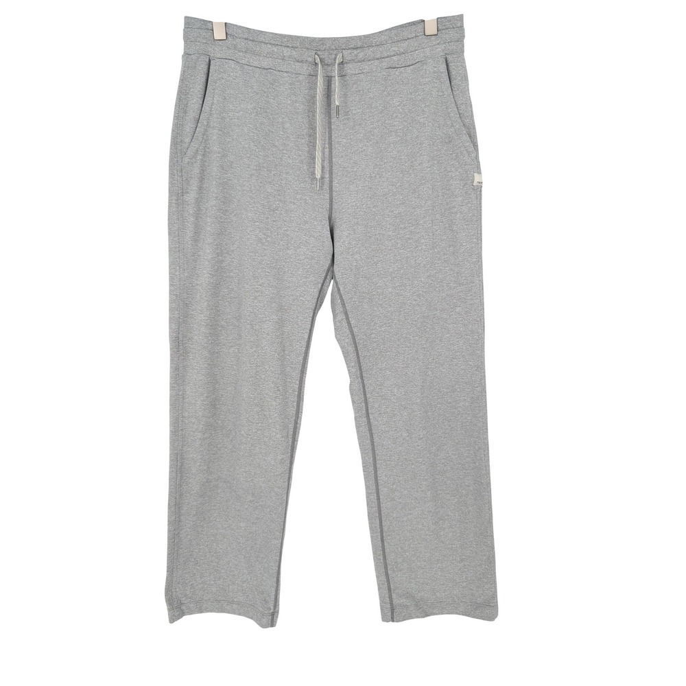 Vuori Halo Essential Wide Leg Cropped Pant Women M Gray VW4017 Lounge Athleisure
